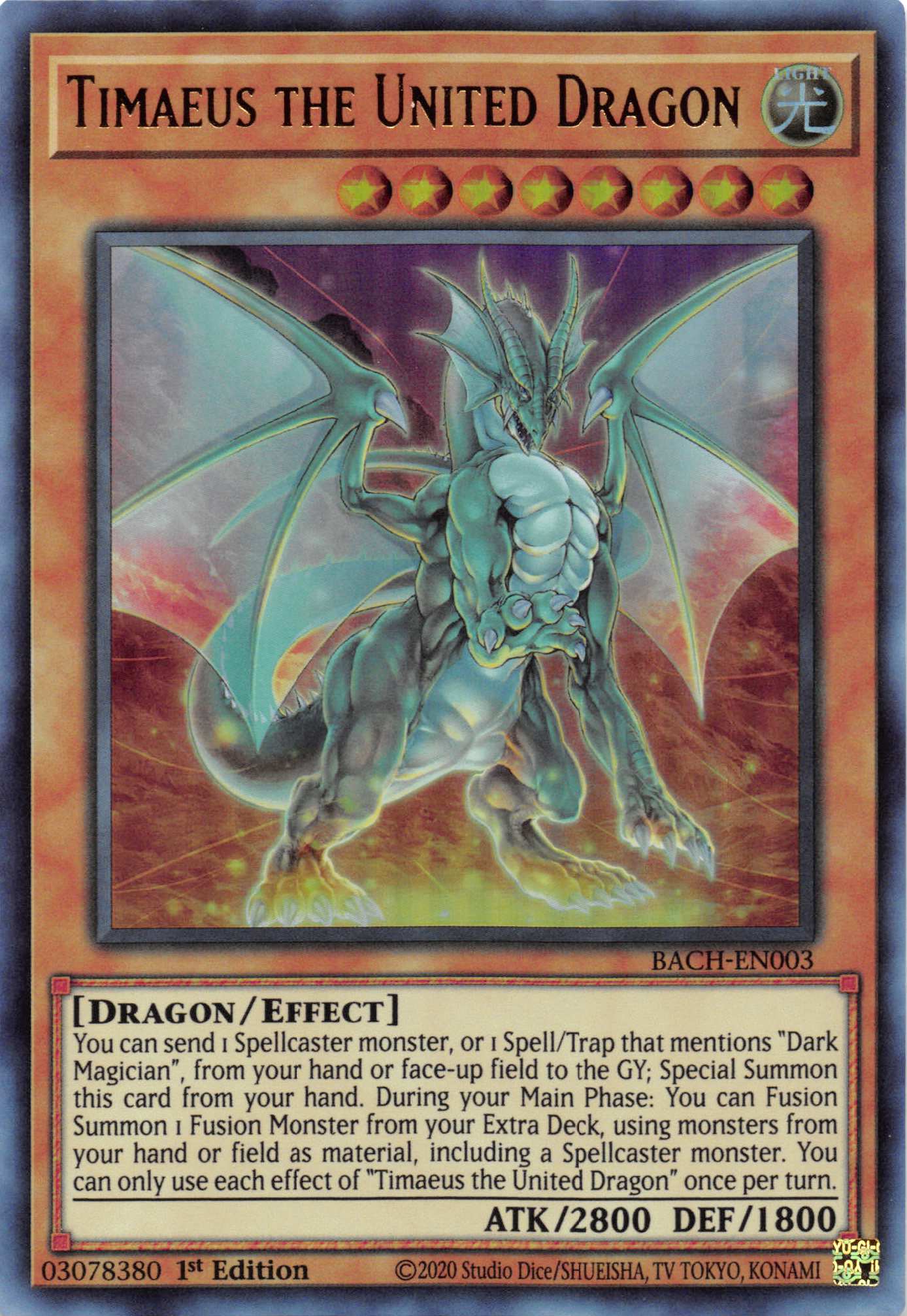 Timaeus the United Dragon [BACH-EN003] Ultra Rare | Dragon's Lair Comics and Fantasy Houston TX