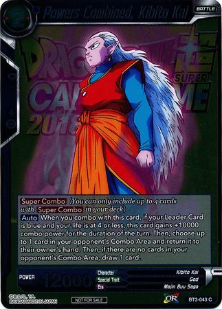 Powers Combined, Kibito Kai (Metallic Foil) (Event Pack 2018) (BT3-043) [Promotion Cards] | Dragon's Lair Comics and Fantasy Houston TX