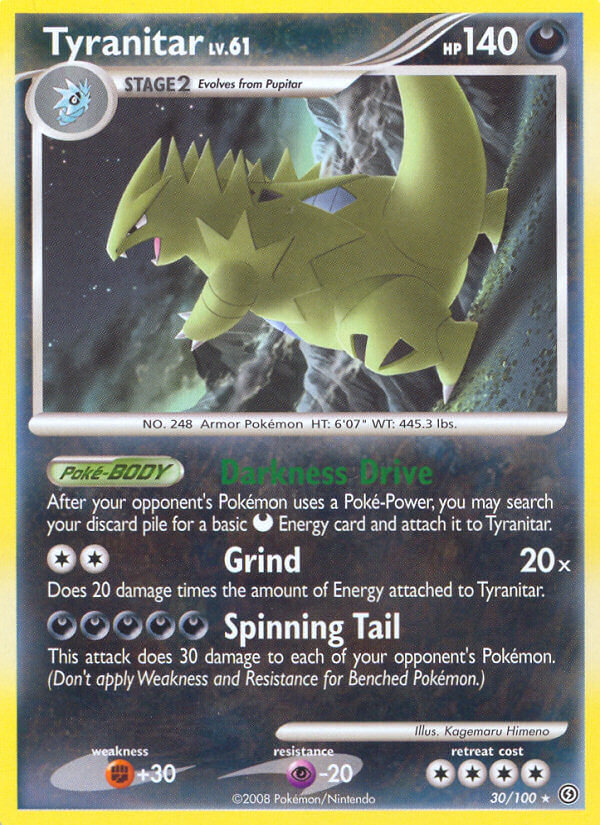 Tyranitar (30/100) (Theme Deck Exclusive) [Diamond & Pearl: Stormfront] | Dragon's Lair Comics and Fantasy Houston TX