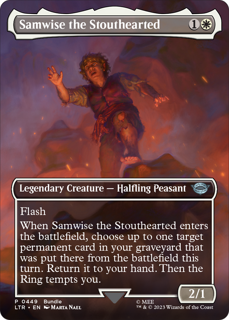 Samwise the Stouthearted (Borderless Alternate Art) [The Lord of the Rings: Tales of Middle-Earth] | Dragon's Lair Comics and Fantasy Houston TX