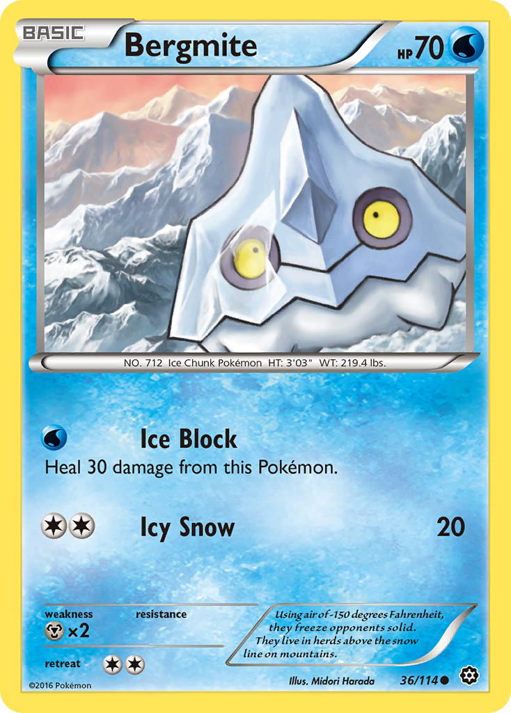 Bergmite (36/114) [XY: Steam Siege] | Dragon's Lair Comics and Fantasy Houston TX