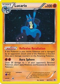 Lucario (80/113) (Cosmos Holo) [Black & White: Legendary Treasures] | Dragon's Lair Comics and Fantasy Houston TX