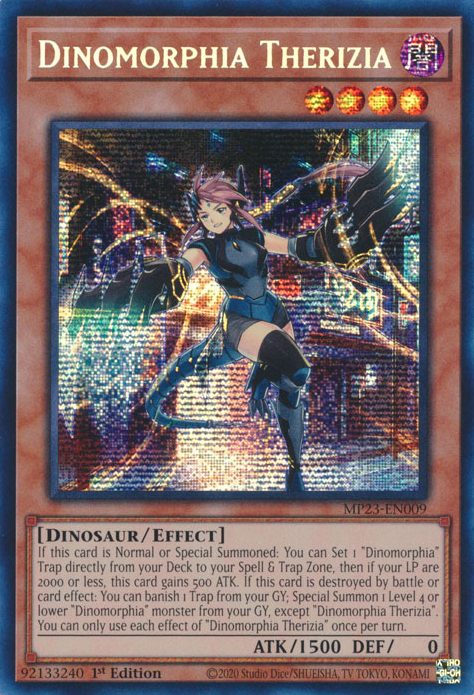 Dinomorphia Therizia [MP23-EN009] Prismatic Secret Rare | Dragon's Lair Comics and Fantasy Houston TX