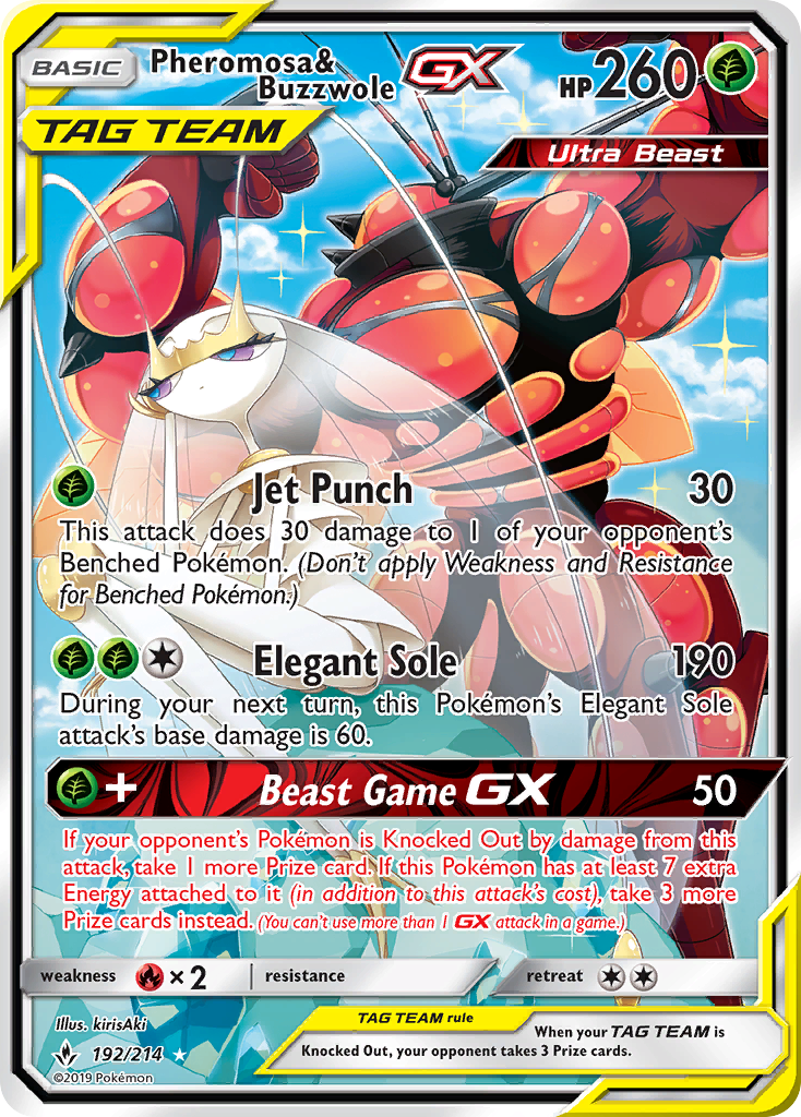 Pheromosa & Buzzwole GX (192/214) [Sun & Moon: Unbroken Bonds] | Dragon's Lair Comics and Fantasy Houston TX