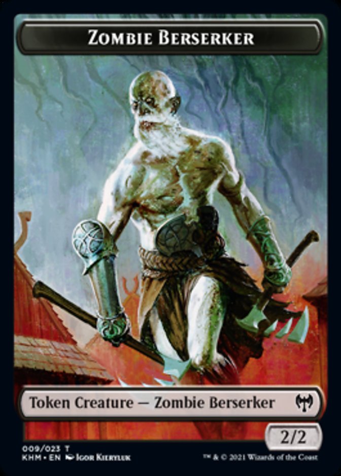 Zombie Berserker Token [Kaldheim Tokens] | Dragon's Lair Comics and Fantasy Houston TX