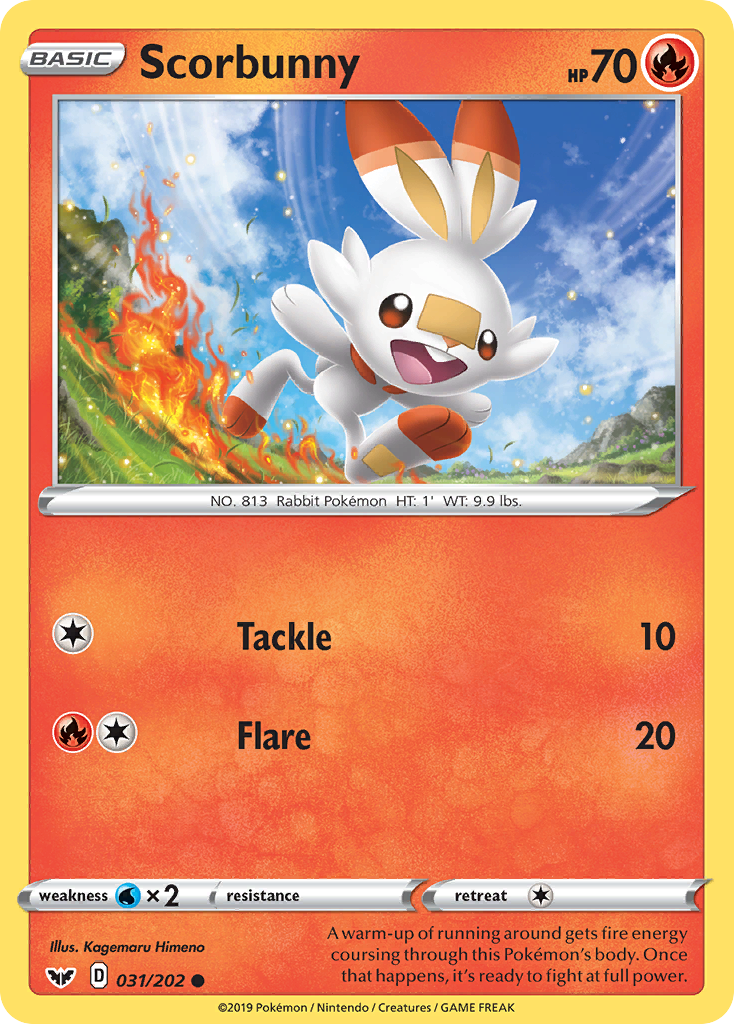 Scorbunny (031/202) [Sword & Shield: Base Set] | Dragon's Lair Comics and Fantasy Houston TX