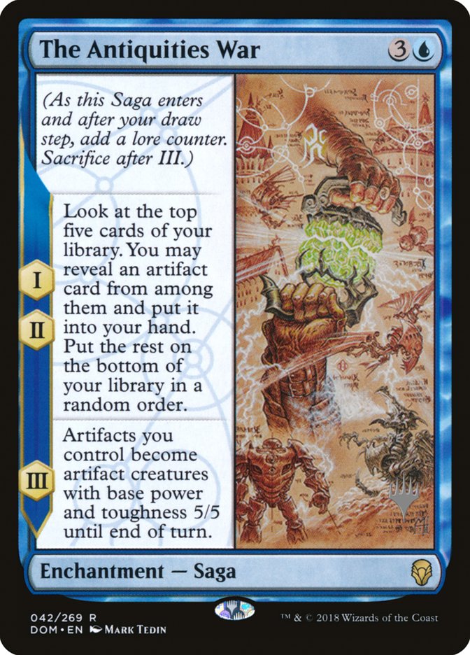 The Antiquities War (Promo Pack) [Dominaria Promos] | Dragon's Lair Comics and Fantasy Houston TX