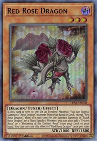 Red Rose Dragon (Green) [LDS2-EN108] Ultra Rare | Dragon's Lair Comics and Fantasy Houston TX