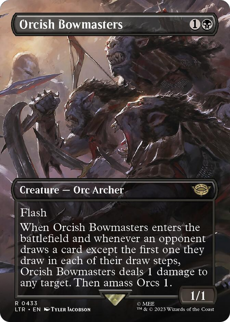 Orcish Bowmasters (Borderless Alternate Art) [The Lord of the Rings: Tales of Middle-Earth] | Dragon's Lair Comics and Fantasy Houston TX