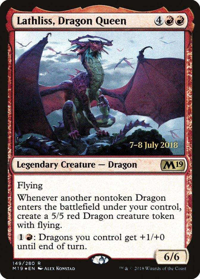 Lathliss, Dragon Queen [Core Set 2019 Prerelease Promos] | Dragon's Lair Comics and Fantasy Houston TX