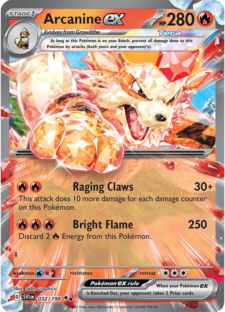 Arcanine ex (032/198) [Scarlet & Violet: Base Set] | Dragon's Lair Comics and Fantasy Houston TX