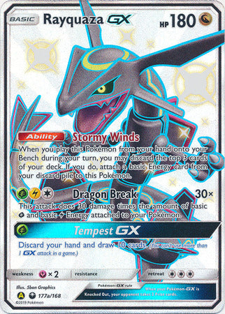 Rayquaza GX (177a/168) (Jumbo Card) [Sun & Moon: Celestial Storm] | Dragon's Lair Comics and Fantasy Houston TX