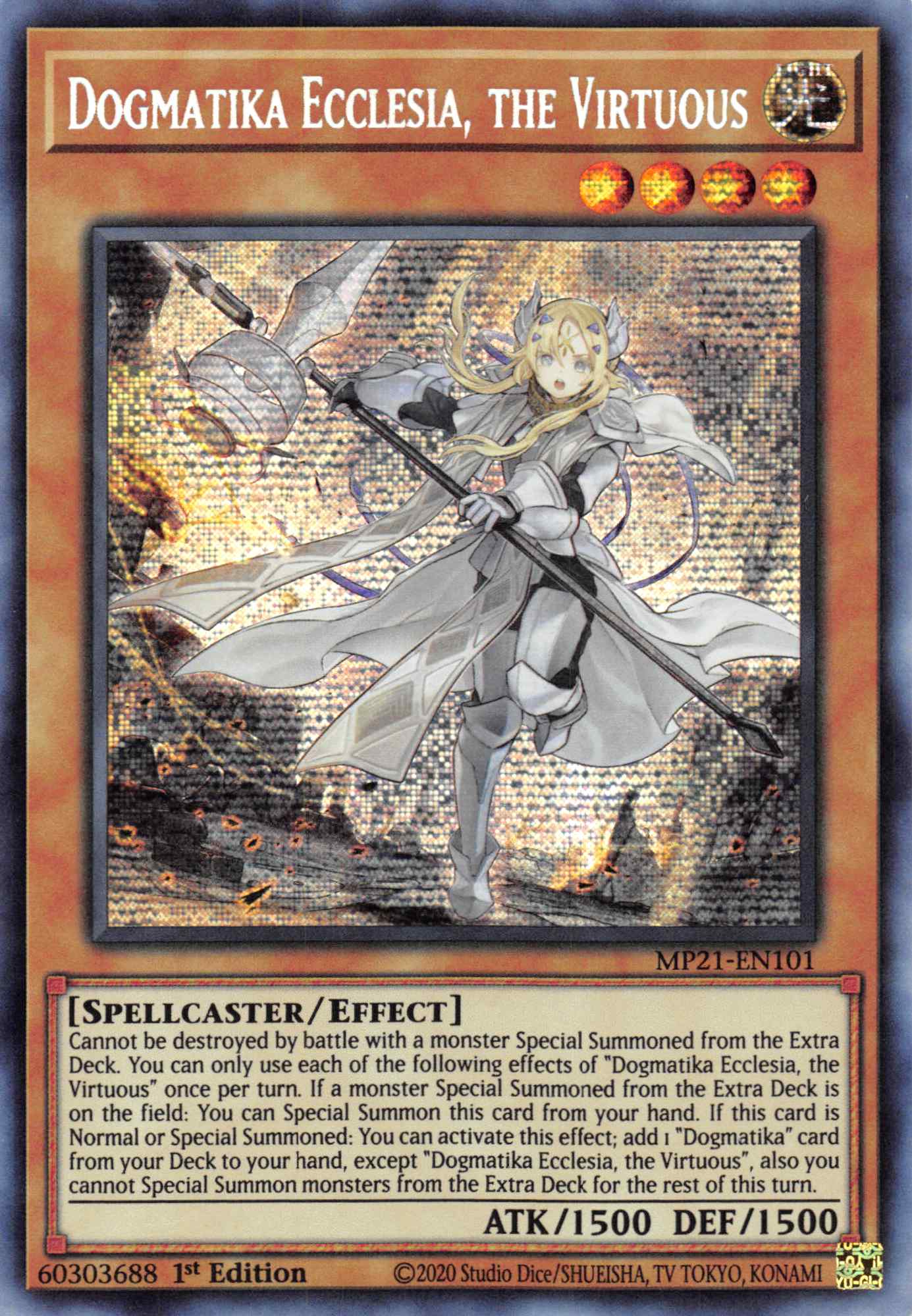 Dogmatika Ecclesia, the Virtuous [MP21-EN101] Prismatic Secret Rare | Dragon's Lair Comics and Fantasy Houston TX