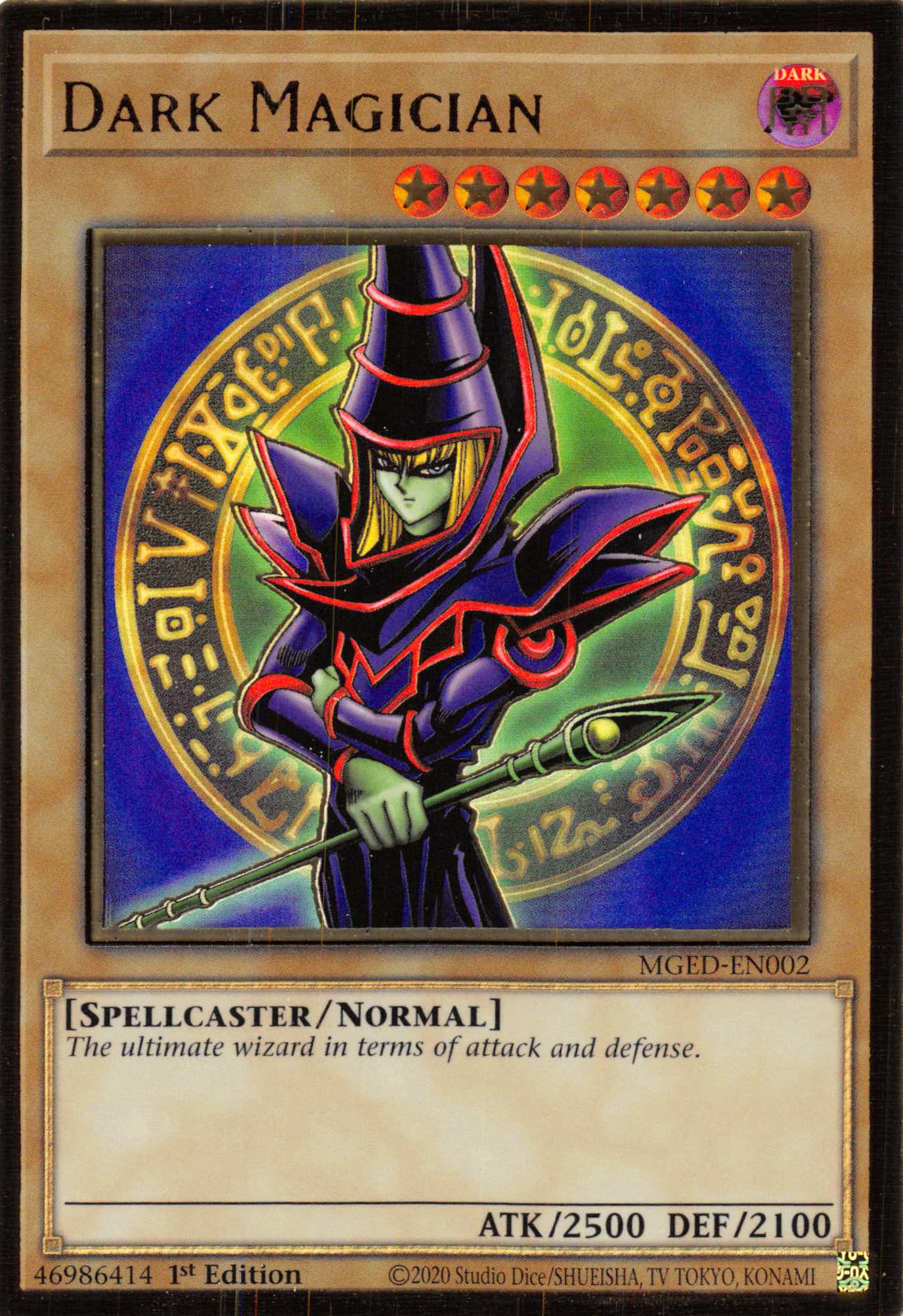 Dark Magician (Alternate Art) [MGED-EN002] Gold Rare | Dragon's Lair Comics and Fantasy Houston TX