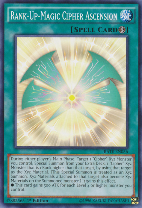 Rank-Up-Magic Cipher Ascension [RATE-EN056] Common | Dragon's Lair Comics and Fantasy Houston TX