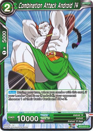 Combination Attack Android 14 (BT3-072) [Cross Worlds] | Dragon's Lair Comics and Fantasy Houston TX