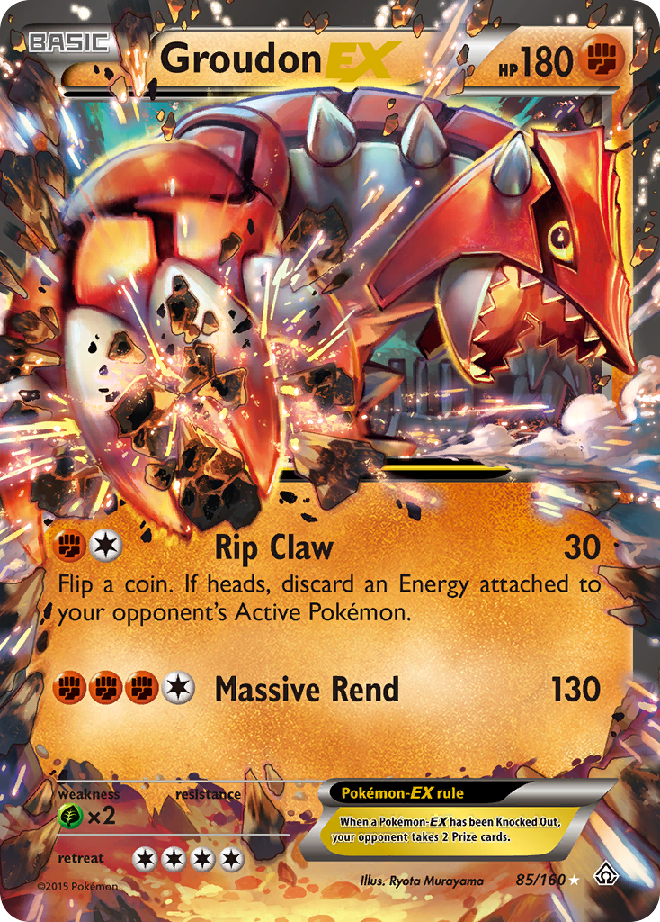 Groudon EX (85/160) [XY: Primal Clash] | Dragon's Lair Comics and Fantasy Houston TX