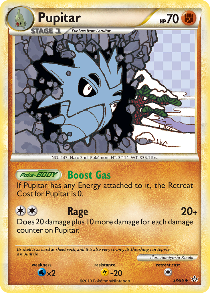 Pupitar (38/95) [HeartGold & SoulSilver: Unleashed] | Dragon's Lair Comics and Fantasy Houston TX