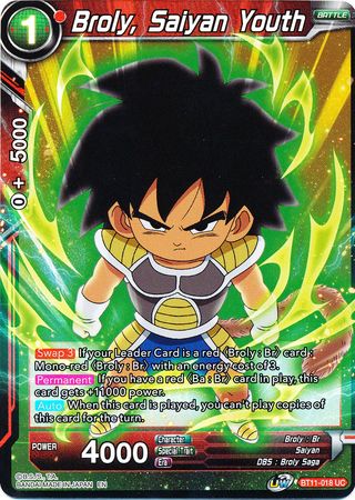 Broly, Saiyan Youth (BT11-018) [Vermilion Bloodline 2nd Edition] | Dragon's Lair Comics and Fantasy Houston TX