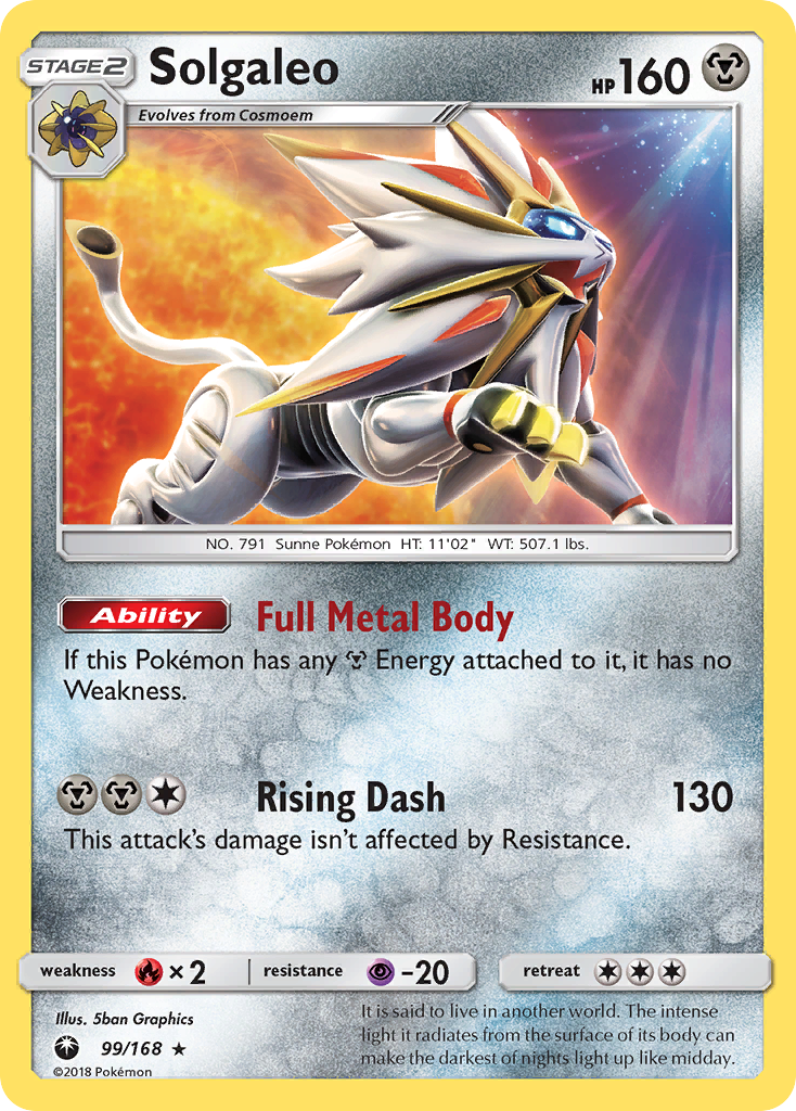 Solgaleo (99/168) [Sun & Moon: Celestial Storm] | Dragon's Lair Comics and Fantasy Houston TX