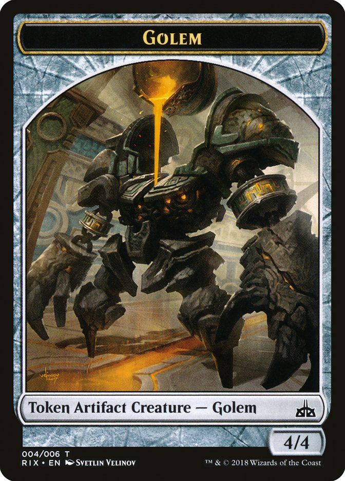 Golem Token [Rivals of Ixalan Tokens] | Dragon's Lair Comics and Fantasy Houston TX