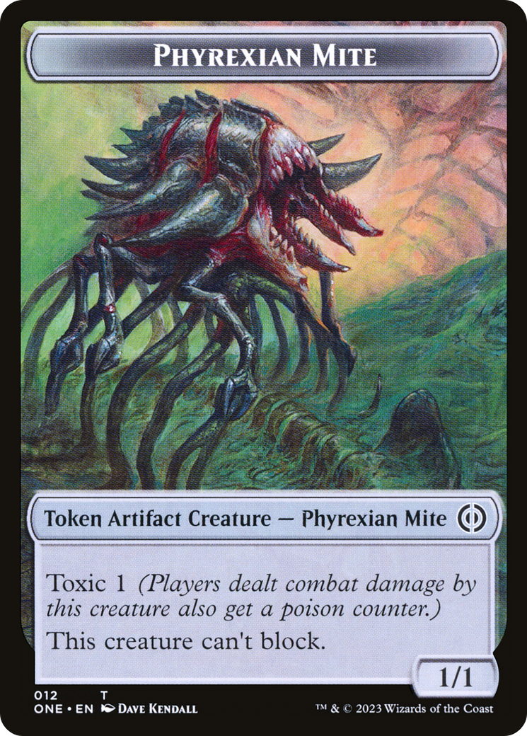 Poison Counter // Phyrexian Mite Double-Sided Token [Phyrexia: All Will Be One Tokens] | Dragon's Lair Comics and Fantasy Houston TX