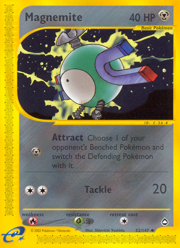 Magnemite (52/147) [Aquapolis] | Dragon's Lair Comics and Fantasy Houston TX