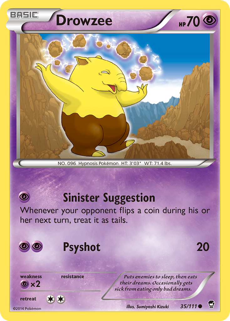 Drowzee (35/111) [XY: Furious Fists] | Dragon's Lair Comics and Fantasy Houston TX