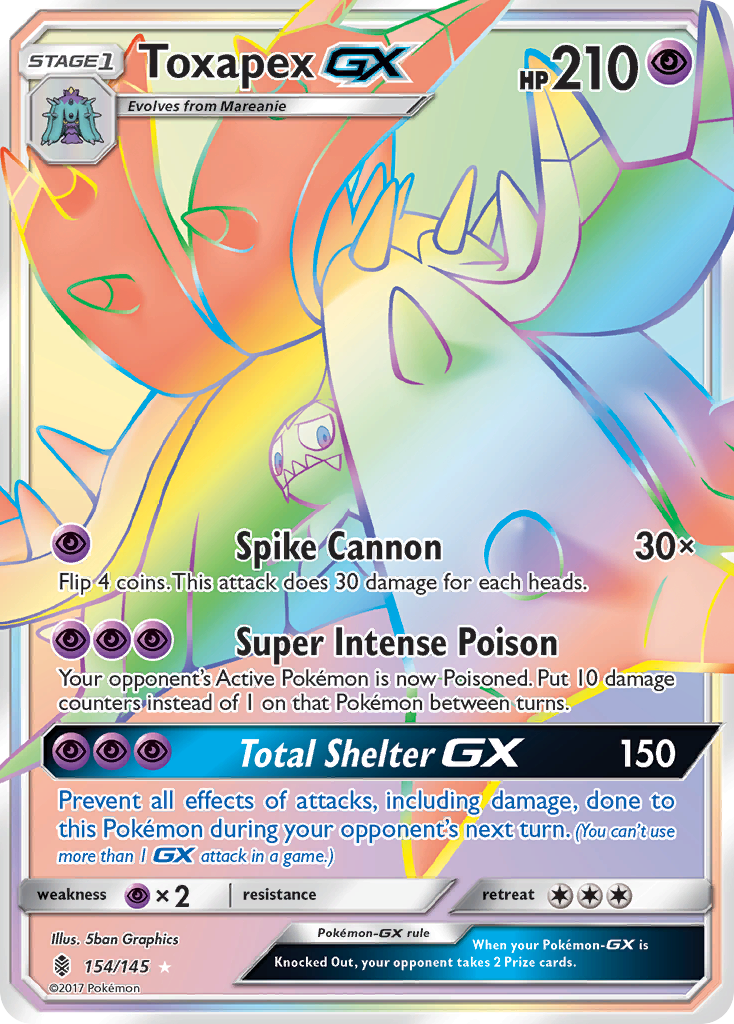 Toxapex GX (154/145) [Sun & Moon: Guardians Rising] | Dragon's Lair Comics and Fantasy Houston TX