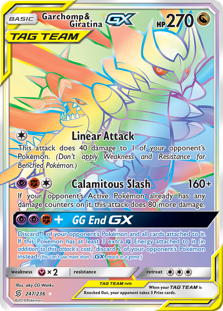 Garchomp & Giratina GX (247/236) [Sun & Moon: Unified Minds] | Dragon's Lair Comics and Fantasy Houston TX