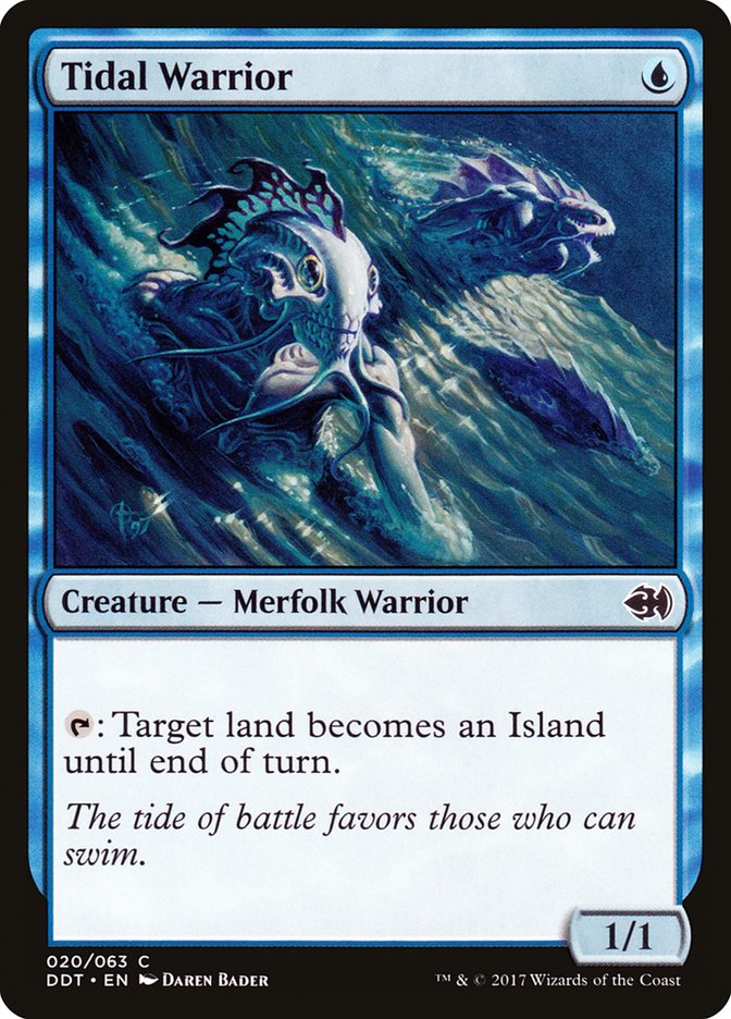 Tidal Warrior [Duel Decks: Merfolk vs. Goblins] | Dragon's Lair Comics and Fantasy Houston TX