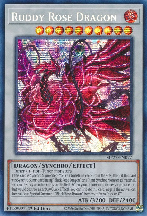 Ruddy Rose Dragon [MP22-EN077] Prismatic Secret Rare | Dragon's Lair Comics and Fantasy Houston TX