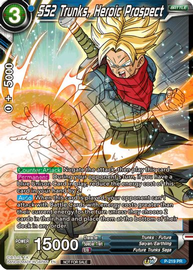 SS2 Trunks, Heroic Prospect (Event Pack 08) (P-219) [Tournament Promotion Cards] | Dragon's Lair Comics and Fantasy Houston TX