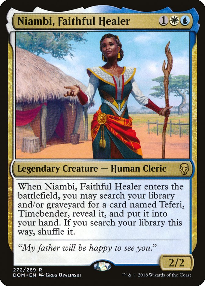 Niambi, Faithful Healer [Dominaria] | Dragon's Lair Comics and Fantasy Houston TX