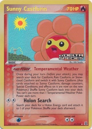 Sunny Castform (31/113) (Stamped) [EX: Delta Species] | Dragon's Lair Comics and Fantasy Houston TX