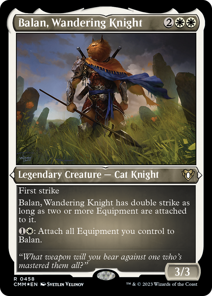 Balan, Wandering Knight (Foil Etched) [Commander Masters] | Dragon's Lair Comics and Fantasy Houston TX