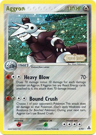 Aggron (2/92) (Stamped) [EX: Legend Maker] | Dragon's Lair Comics and Fantasy Houston TX