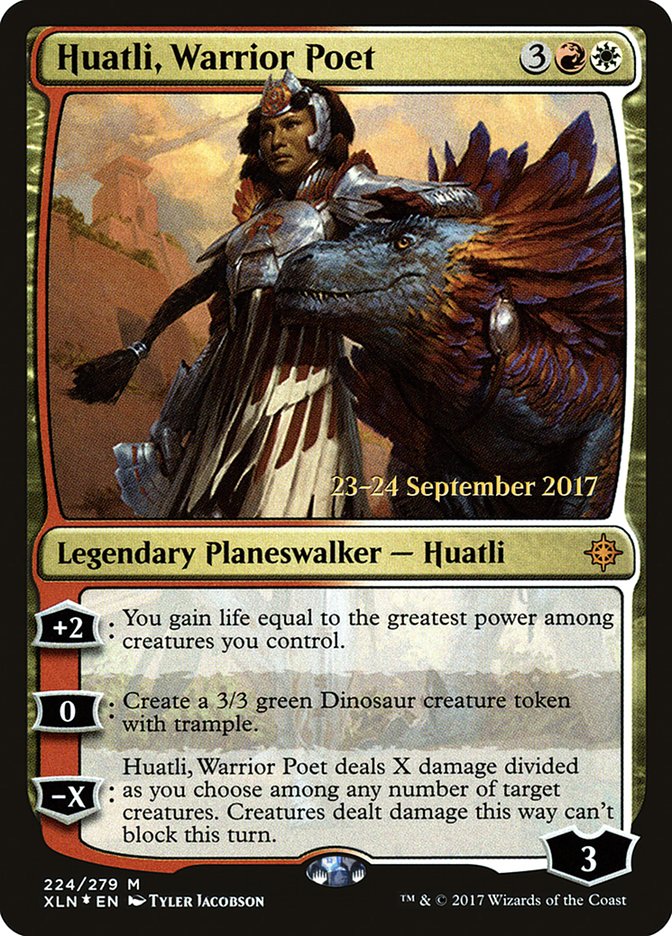 Huatli, Warrior Poet [Ixalan Prerelease Promos] | Dragon's Lair Comics and Fantasy Houston TX