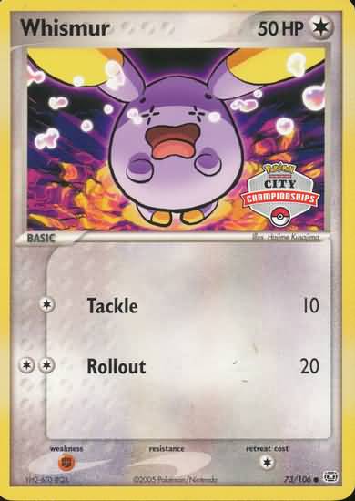 Whismur (73/106) (City Championship) [EX: Emerald] | Dragon's Lair Comics and Fantasy Houston TX