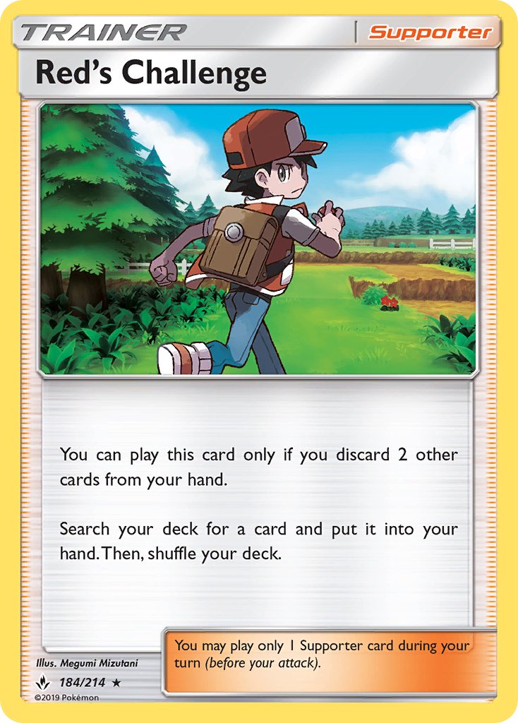 Red's Challenge (184/214) (Theme Deck Exclusive) [Sun & Moon: Unbroken Bonds] | Dragon's Lair Comics and Fantasy Houston TX