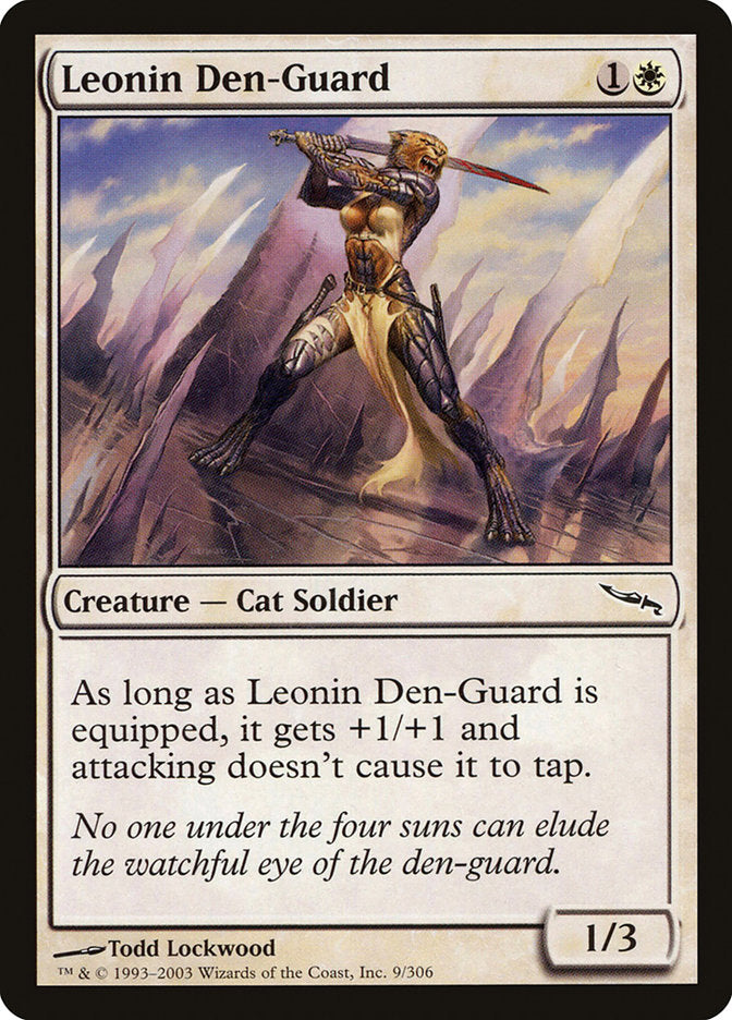 Leonin Den-Guard [Mirrodin] | Dragon's Lair Comics and Fantasy Houston TX