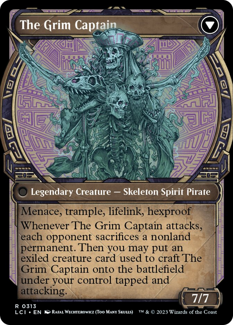 Throne of the Grim Captain // The Grim Captain (Showcase) [The Lost Caverns of Ixalan] | Dragon's Lair Comics and Fantasy Houston TX