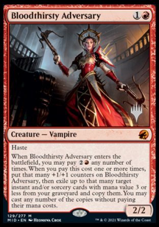 Bloodthirsty Adversary (Promo Pack) [Innistrad: Midnight Hunt Promos] | Dragon's Lair Comics and Fantasy Houston TX