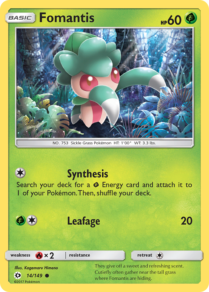 Fomantis (14/149) [Sun & Moon: Base Set] | Dragon's Lair Comics and Fantasy Houston TX