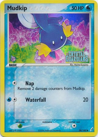 Mudkip (58/100) (Stamped) [EX: Crystal Guardians] | Dragon's Lair Comics and Fantasy Houston TX