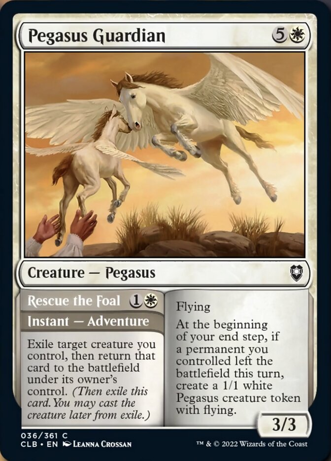 Pegasus Guardian // Rescue the Foal [Commander Legends: Battle for Baldur's Gate] | Dragon's Lair Comics and Fantasy Houston TX