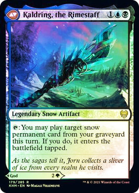 Jorn, God of Winter // Kaldring, the Rimestaff [Kaldheim Prerelease Promos] | Dragon's Lair Comics and Fantasy Houston TX