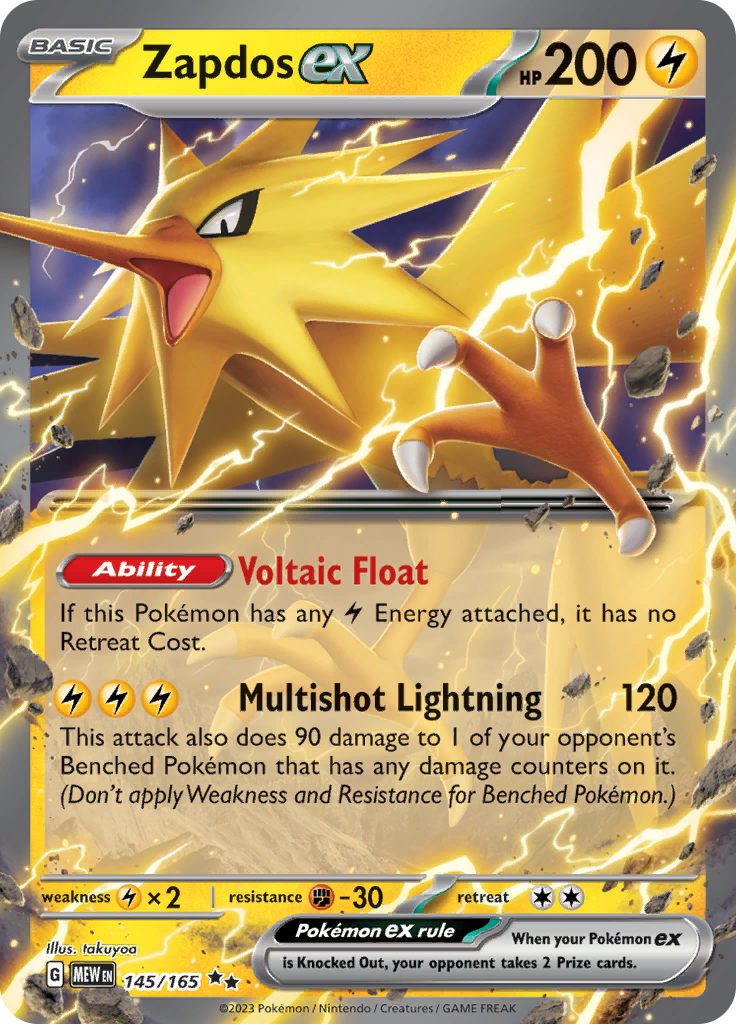 Zapdos ex (145/165) [Scarlet & Violet: 151] | Dragon's Lair Comics and Fantasy Houston TX