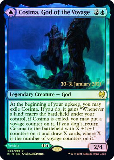 Cosima, God of the Voyage // The Omenkeel [Kaldheim Prerelease Promos] | Dragon's Lair Comics and Fantasy Houston TX