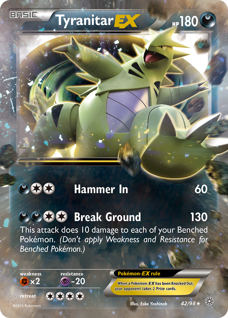 Tyranitar EX (42/98) [XY: Ancient Origins] | Dragon's Lair Comics and Fantasy Houston TX